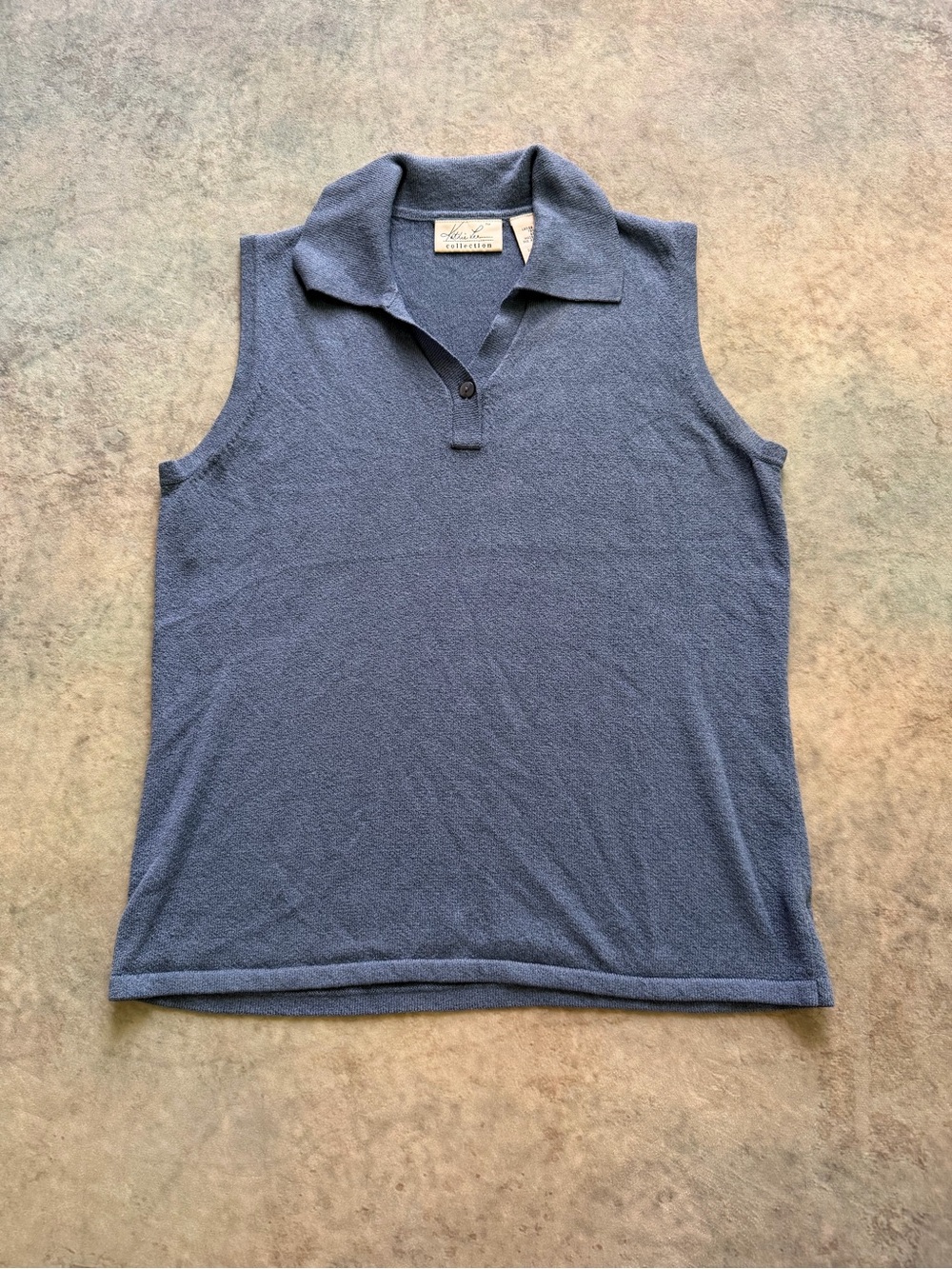 Kathie Lee Collection Sleeveless Polo - Blue